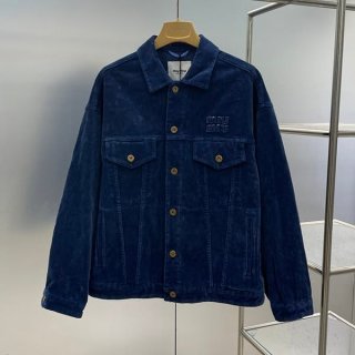 Cute Miu Miu Fake Washed Velvet Blouson Jacket myf00198