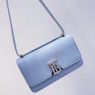 Very popular! Burberry TB shoulder bag replica blue leather 8066153