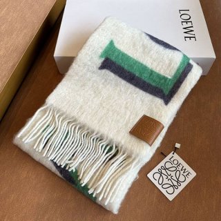 Recommended Loewe Logo Wool Mohair Scarf Fake los96762
