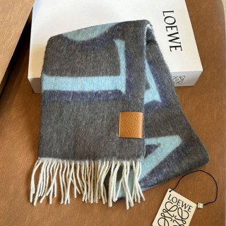 LOEWE Logo Wool Mohair Scarf with Tracking Loa12789
