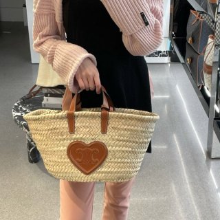 Celine Basket Bag Replica Heart Patch Teen Triomphe Basket Bag 194002DUI.04LU
