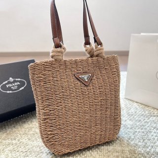 prada basket bag replica raffia handbag pux92923