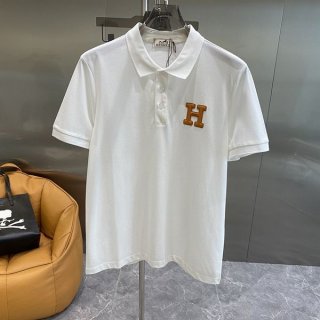 No.1 popular Hermes polo shirt short sleeve cotton copy erf97082