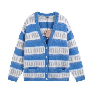 Miu Miu Logo Intarsia Oversized Cardigan myq40854