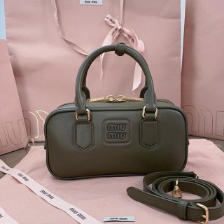 Attention ★ Miu Miu Leather Logo Shoulder Fake Top Handle Small Bag myd30892