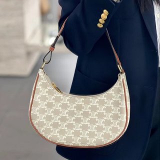 Celine AVA Triomphe Canvas Leather 2way Handbag Replica 193952BZJ01BC