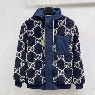 Cute Gucci GG Jacquard Boa Jacket Replica