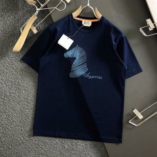 Luxury brand Hermes short sleeve T-shirt copy H embroidery cotton ero11006