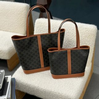 Celine Replica Cabas / Triomphe Canvas & Calfskin 115082CAS04LU