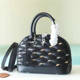 Immediate delivery Louis Vuitton Nano Alma handbag replica Maltage beautiful studs M83019
