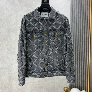 Very popular! Loewe denim jacket replica lor59345