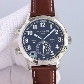 Patek Philippe Replica Calatrava Pilot Travel Time Ref.5524G-001 Varnished Blue Dial