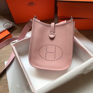 Hermes Evelyn Mini 16 TPM Noir Replica Silver he26068