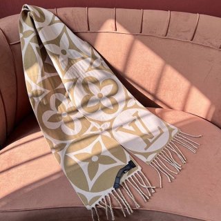Stylish Louis Vuitton scarf replica LV medallion wool vur47366