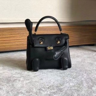 Sold out Hermes Kelly Doll replica black gold hardware erp07693