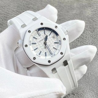 Audemars Piguet White Ceramic Case Replica Royal Oak Offshore Diver 15707CBOO