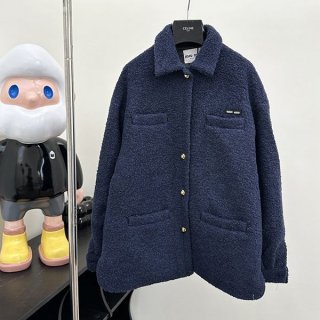Popular sold out Miu Miu bouclé blouson jacket replica