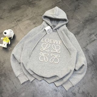 Super popular Loewe Anagram embroidered cotton hoodie copy H526Y25X0