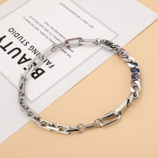 Louis Vuitton Collier Mix Chain Links Curb Chain Necklace Replica Men's MP2461