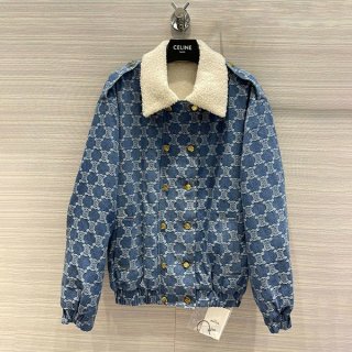 Hard to find Celine technical fabric fake loose jacket Triomphe Cec13221