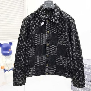 Rare customs duty? Shipping included? Louis Vuitton Damier Waves denim shirt fake vua97974