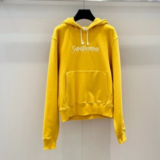 Yves Saint Laurent replica logo embroidered oversized hoodie (yellow) W7290
