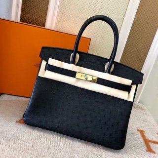 Luxury brand Hermes Birkin 30 replica ostrich leather with G hardware erj45552