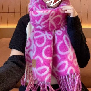 Attention ★ Ideal gift? Loewe Anagram Wool Scarf Replica loz88902