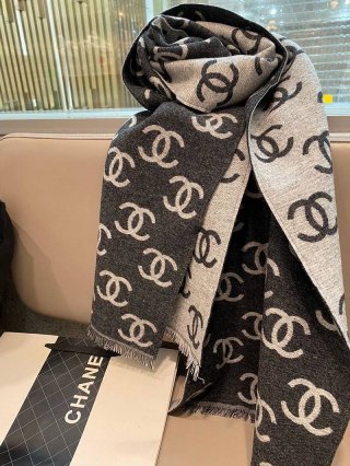 Sure to sell out Chanel scarf wool imitation silk cashmere CC shb24946
