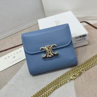 No. 1 in cumulative sales! Celine Lambskin Flap Wallet Mini Wallet Copy 10D783BZG.38NO