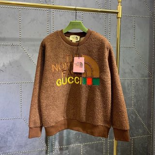 Very popular! Gucci x North Face replica ★Logo faux fur sweatshirt pullover Nod66918