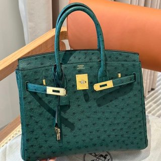 ☆Super popular☆Hermes Birkin 30 copy ostrich leather, G hardware era11100