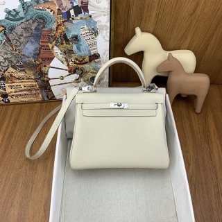 New color ☆ Rare Hermes Kelly 25 replica silver hardware ere04375