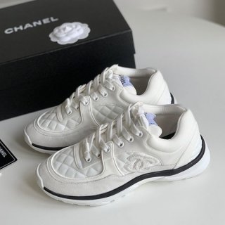 Chanel Fabric Suede Calfskin Sneakers sho58528