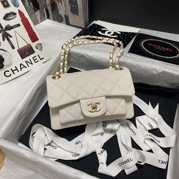 Chanel discontinued caviar skin replica chain shoulder bag shz20414