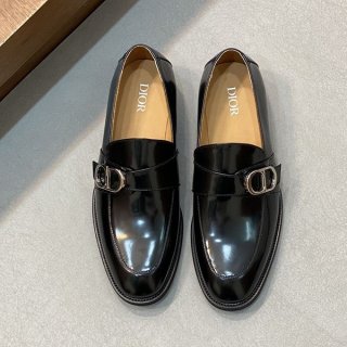 Classic and popular ★ Dior ★ TIMELESS Loafers Replica Black dew64809