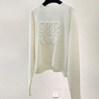 Stylish? Loewe Short Anagram sweater wool short sweater copy loz72532