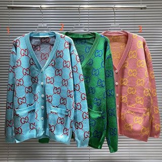 Gucci GG wool jacquard cardigan replica guz31593