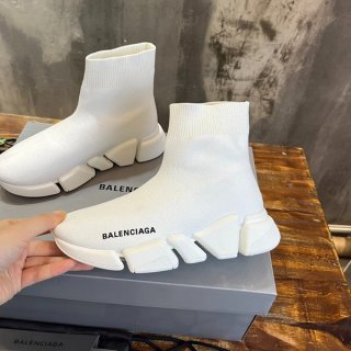Popular Balenciaga Speed Trainer Replica White Knit Sneakers bas16062