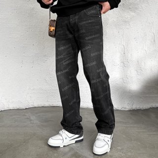 Classic Balenciaga copy logo script wide jeans baf72773