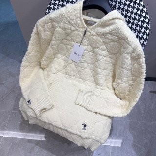 Love at first sight? Dior replica Cannage wool cashmere hoodie dey41572