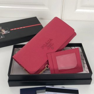 Prada long wallet with coin purse, replica, with pass case, logo, leather, pul47210