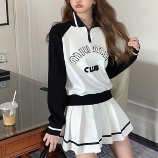 Immediate delivery Miu Miu embroidered cotton sweatshirt myl77936
