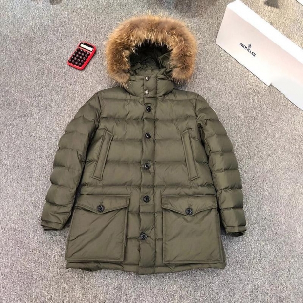 No customs duties Moncler fur hooded down jacket replica moc81993