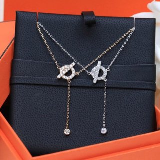 {Very Popular} ★ Comes with a shopper ★ Hermes Buffalo Horn Diamond Pendant Replica eru21566