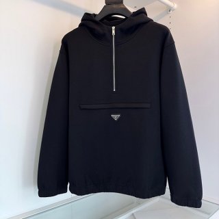 Prada oversized hoodie replica with logo Kuy43868