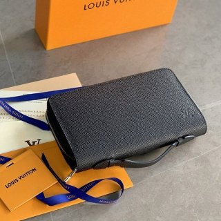 Tracking included Louis Vuitton Zippy XL long wallet replica black vuo04399