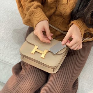 Hermes Constance replica mini 18 with mirror and gold hardware erm06947