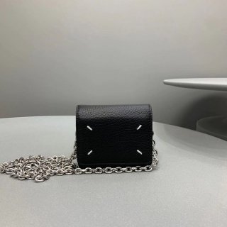Rare color Maison Margiela bag copy black leather shoulder bag Mak11041