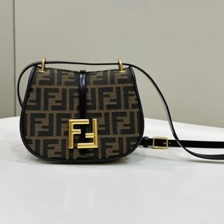 Perfect gift: Fendi Camon Small Brown FF Jacquard Bag, Fake fen22758